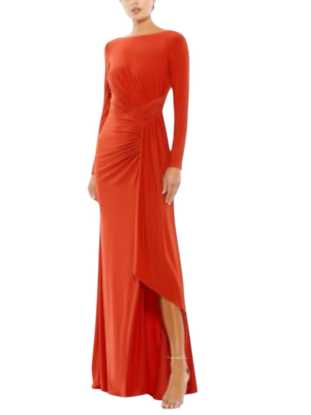 Leena for Mac Duggal, Brick Orange  Gown